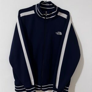 North Face Dark Blue and White Men's Jacket
